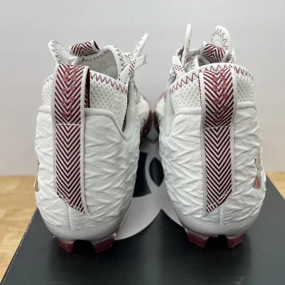 Under Armour Men's 11 Spotlight Clone 3.0 MC Football Cleats 3026334-107 WHT/RED